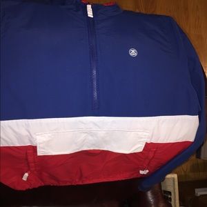 Stussy half zip pull-over.